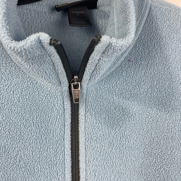 REI Light Blue Full Zip Up Fleece Jacket Large Women’s GUC - Picture 7 of 9